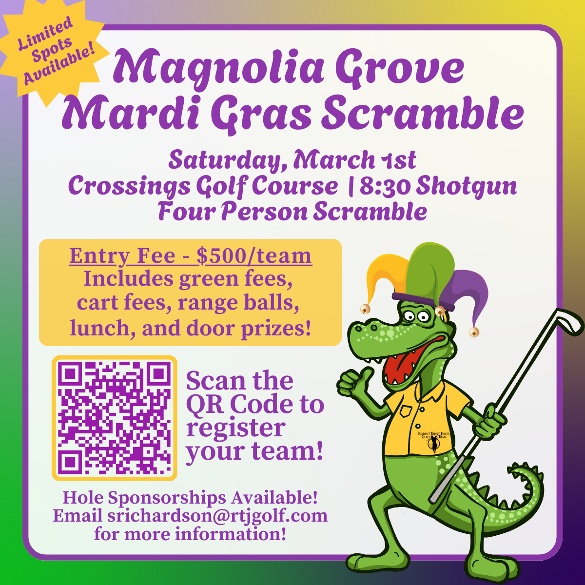 Magnolia Grove Mardi Gras Scramble